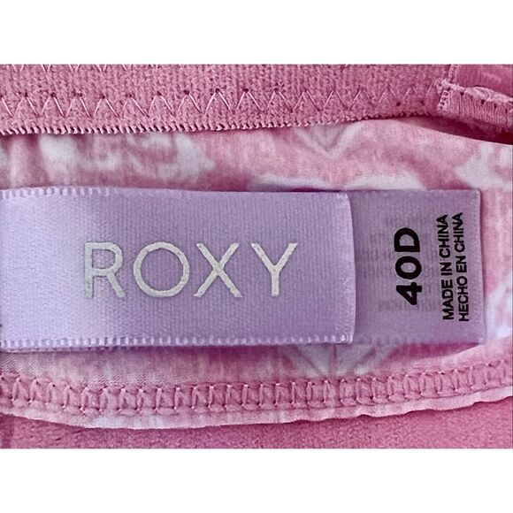 Roxy Uplifting Padded Pink All Over Roxy Print Bra Size 40D - Picture 4 of 4